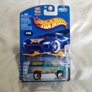 2003 Blue Ford Bronco Final Run Hot Wheel Diescast Toy Truck 1:64 Scale New